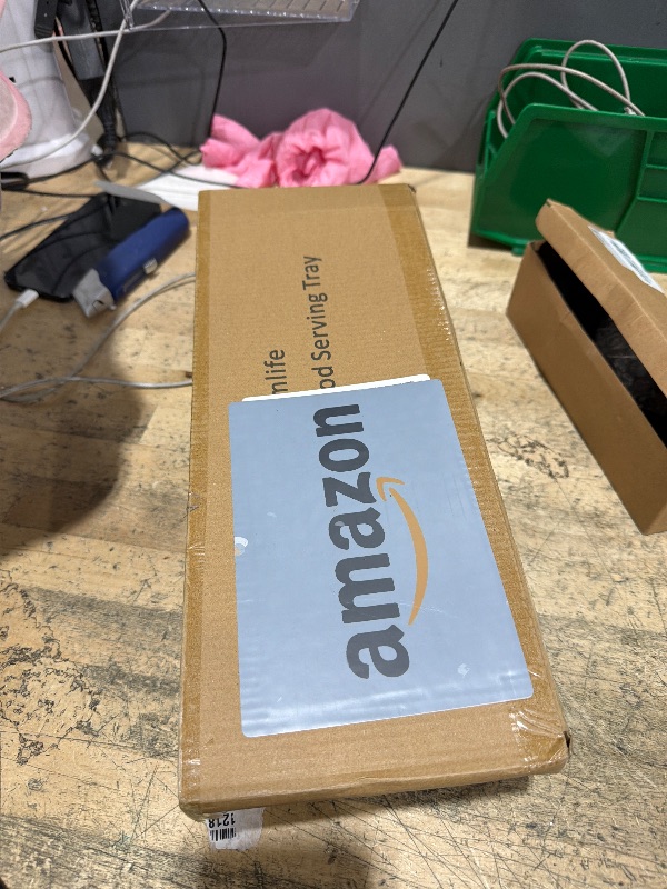 Photo 1 of 1 pcs 14"x5.3" Solid Acacia Wood Serving Tray Rectangular Wooden Serving Platter Natural Wooden Board for Bar Coffee Party