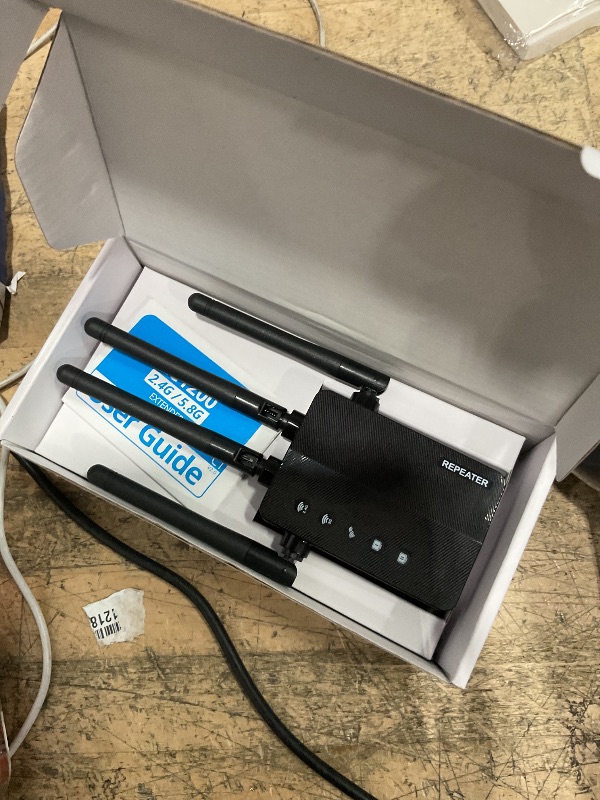 Photo 1 of 12880 Sq.Ft WiFi Extender Signal Booster, 1200Mbps WiFi Repeater, 105-Device Support, Simple Install, WiFi Extender with Wide Compatibility