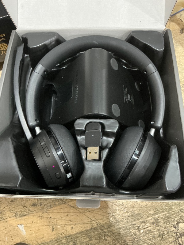 Photo 1 of (Upgraded Version) Wireless Headset, Bluetooth Headset with Noise Cancelling Microphone, Best Headphones with Mic Mute & USB Dongle for PC/Computer/Laptop/Cell Phones/Remote Work/Call Center