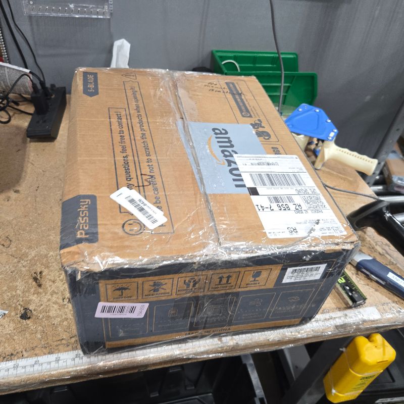 Photo 1 of **MISSING MOUNTING BRACKET** Passky Ceiling Fans with Lights, 52 inch Flush Mount Ceiling fan with Remote Control, Low Profile Ceiling Fan for Bedroom, Farmhouse, Reversible, 3CCT, Dimmable, Noiseless DC Motor, Black