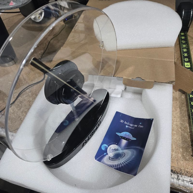 Photo 1 of ***MISSING PARTS***
Missyou 11.8'' 3DHologramFan - Customizable Logo, Bluetooth & WiFi Control, 700+ Video Library, Remote & Acrylic Cover for Advertising & Events