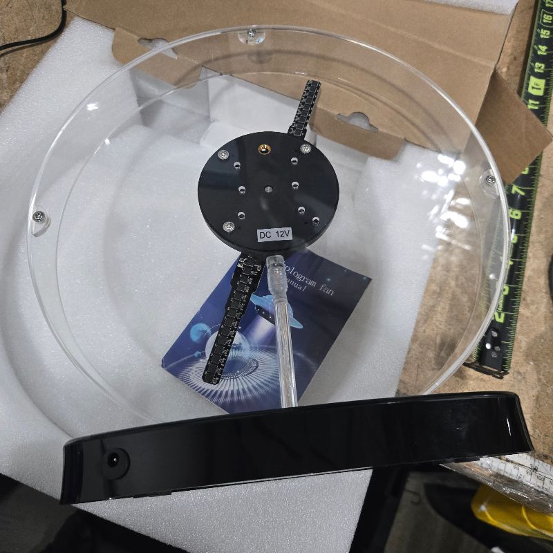 Photo 1 of ***MISSING PARTS***
Missyou 11.8'' 3DHologramFan - Customizable Logo, Bluetooth & WiFi Control, 700+ Video Library, Remote & Acrylic Cover for Advertising & Events