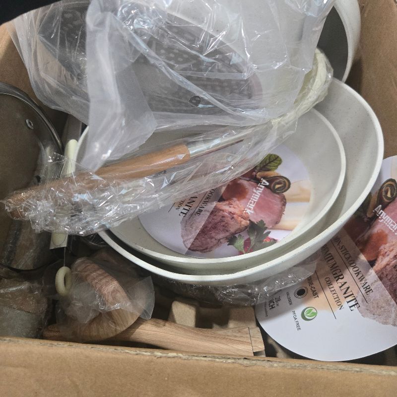 Photo 1 of **MISSING PARTS** 16PCS Pots and Pans Set Non Stick Cookware Set Nonstick with Cooking Set