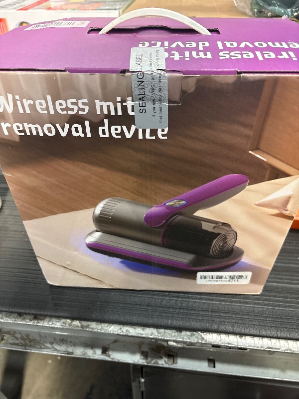 Photo 1 of PATO Mattress Vacuum Cleaner, Wireless Handheld Bed Vacuum Cleaner with UV-C Light, HEPA Filter and Ultrasonic Vibration, 12KPa, Suitable for Beds, Sofas, Car Seats, Carpets (Purple)