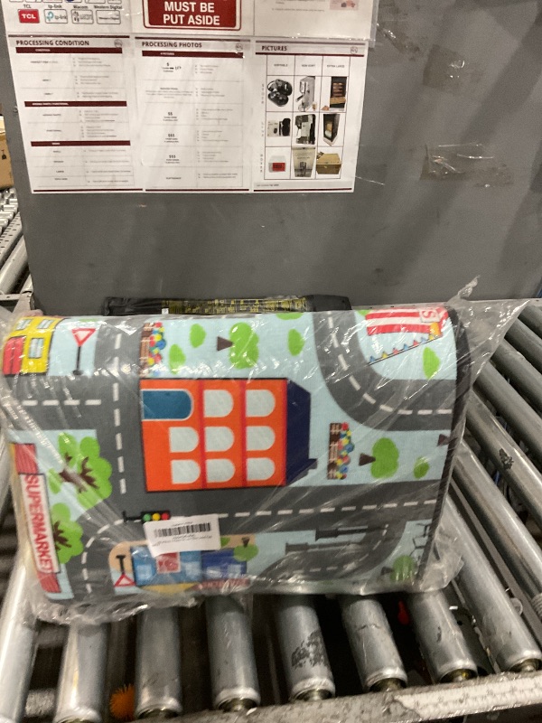 Photo 1 of *PHOTO FOR REFERENCE**Car Rug 2.6x5 Feet - Road Carpet with Buildings & Supermarket Kids Play Rug for Plyroom City Rugs for Kids Play Activity
