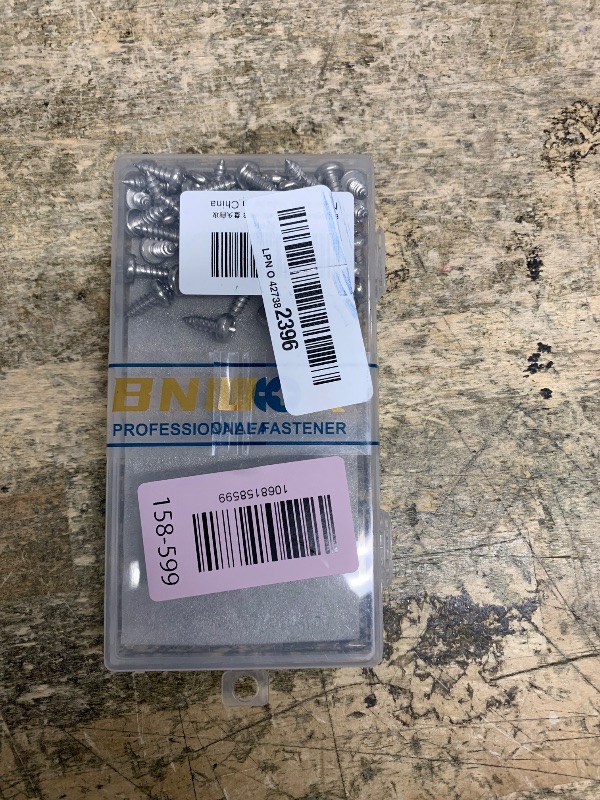 Photo 1 of ***MISSING PIECES*** BNUOK #10 x 1/2 Inch Pan Head Wood Screws, Phillips Drive, Stainless Steel 304 (18-8), Self Tapping for Wood, Sheet Metal Screws, 200 Pack