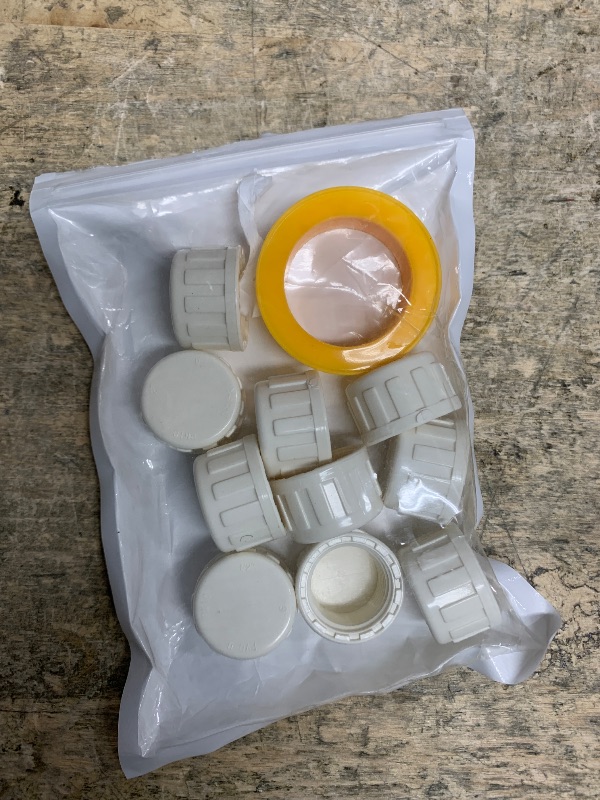 Photo 1 of 10 Pack 1/2" PVC Female Sprinkler Caps off Threaded Cap with Tape, Schedule 40 End Caps Fitting for Pipe, Sprinklers and Irrigation Systems 1/2 Pvc Sprinkler Garden Hose Cap ?