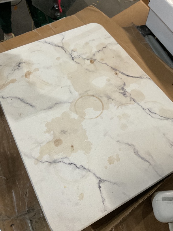 Photo 1 of *****Stained******Plentio Quick Dry Stone Drying Mat for Kitchen Counter, Water-Absorbent Diatomaceous Dish Drying Mats, Multi-Purpose Stone Drying Tray for Cups Dishes Bottles, Pearl White-Marble