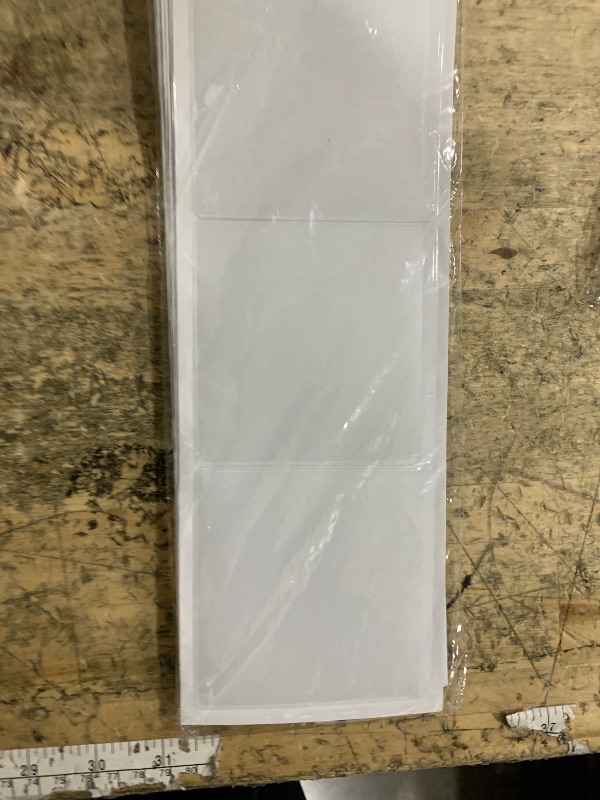 Photo 1 of 60 Pack Label Pockets, Clear Self-Adhesive Plastic Index Card Holders with Top Open,Square Label Sleeves for Organizing Storage Bins (60, 3.5 x 3.5 inches)