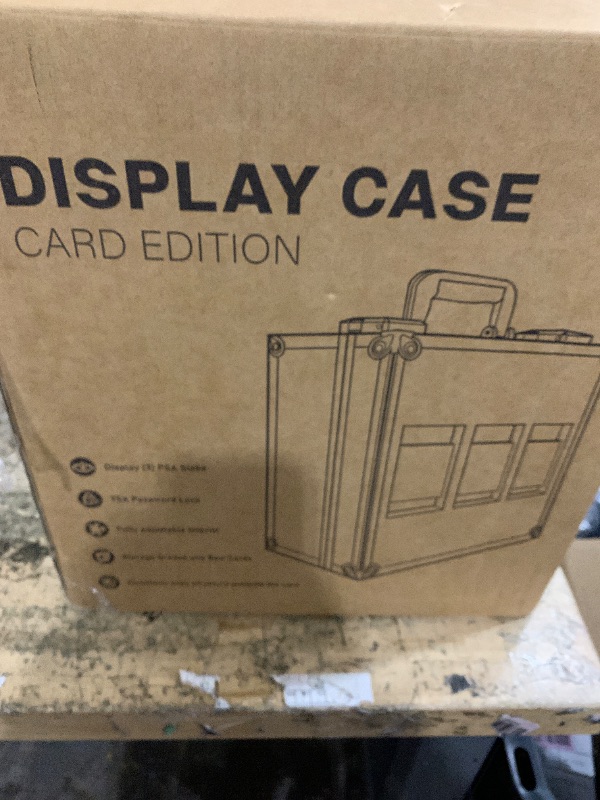 Photo 1 of ***SEE NOTES****DAMAGED ****banloga Graded Card Storage Box for PSA with TSA Lock, Aluminum Alloy Trading Card Case with Display Window, Slab Case with 8 Dividers for CGS, BGS, Top Loaders and Sports Cards (Carbon Fiber)