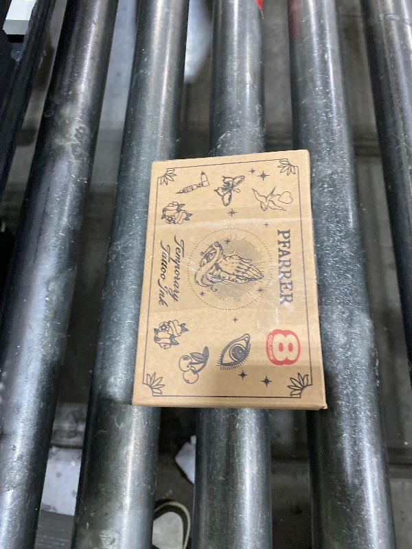 Photo 1 of PFARRER Temporary Tattoo Kit12 Bottles Color Temporary Tattoo Ink,49 Big Pcs Stencils Kit for Body Paint DIY Fake Tattoos for Kids(Black*2,Red,Green,Blue,Pink,Grey,Navy,Yellow,Purple,Brown,Orange)