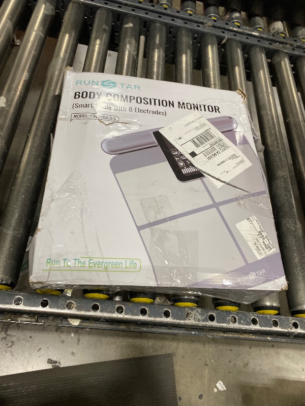 Photo 1 of [SOLD FOR PARTS] Runstar Scale for Body Weight and Fat Percentage, 8-Electrodes Precision Digital Smart Scale for BMI 28 Body Composition Measurement, Silver Bathroom Smart Scales with Large Display