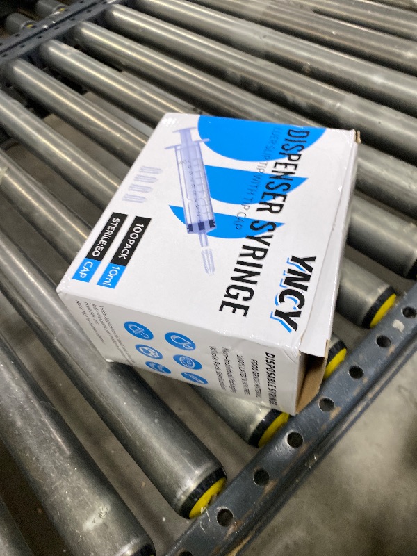 Photo 1 of 100 Pack 10ml Syringes with Cap, Luer Slip Tip, 10cc syringe Whole Pack Bulk Sterile Sealed, No Needle