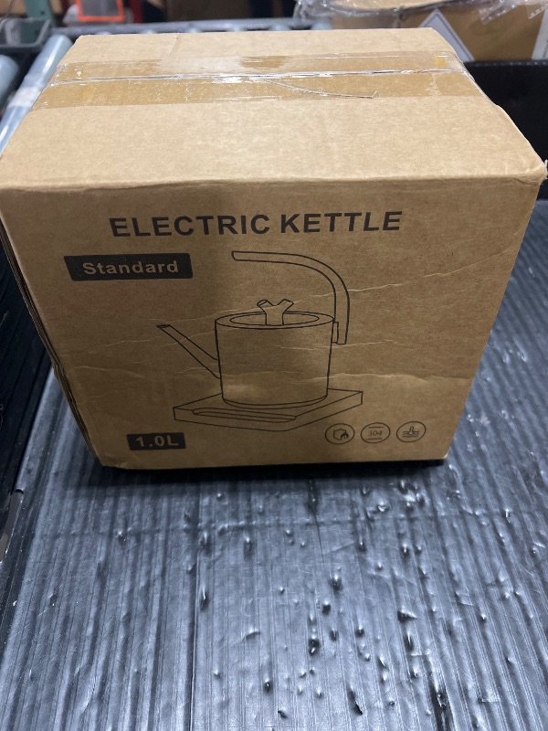 Photo 1 of 1.0L Gooseneck Electric Kettle with Temperature Control, 304 Stainless Steel Tea Kettle, Auto Shut-Off & 360° Smart Base, 800W Fast Boiling BPA-Free, Matte Black for Home/Office/Coffee/Tea