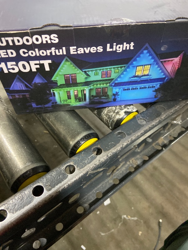 Photo 1 of 150FT Permanent Outdoor RGB Lights - Waterproof Smart LED Eaves Lights with App/Remote Control, Music Sync & DIY Scenes, Perfect for Christmas, Halloween, Parties & Daily Decor, Ideal for House Roof