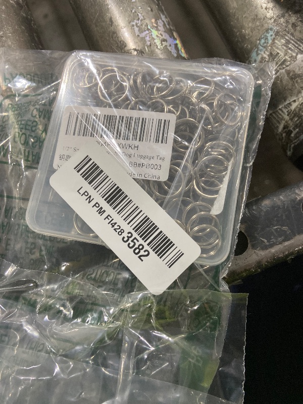 Photo 1 of 1/2" Small Split Key Rings Silver 100 pcs Double Loops Keyring Metal Mini for Keychian Car Jewelry Making DIY Crafts Dog Luggage Tag