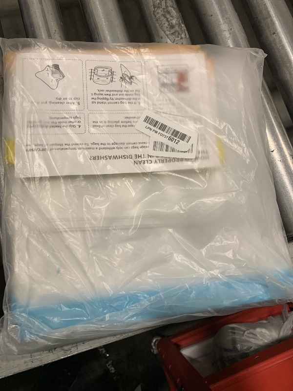 Photo 1 of 10 Pack Dishwasher Safe Reusable Bags, Leakproof Reusable Freezer Bags, BPA Free Food Storage Bags for Lunch Marinate Food Travel - 3 Gallon 3 Snack 4 Sandwich Bags