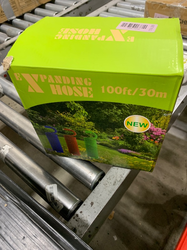Photo 1 of 100 ft Expandable Garden Hose, 2025 Upgraded Retractable Flexible Water Hose 100ft with 10 Function Spray Nozzle, Lightweight, Kink-free,Expanding Hoses With 3/4" Solid Brass Fittings