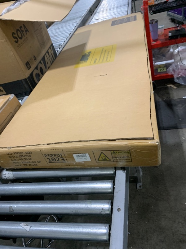 Photo 1 of *INCOMPLETE**BOX 1 OF 2 ONLY** DWVO 63 Inch Double Dog Crate Furniture for 2 Dogs, Heavy Duty Wooden Dog Crate TV Stand with Charging Station, Dog Kennel Indoor Furniture Double Sliding Barn Door Design Ideal for 2 Dogs, White