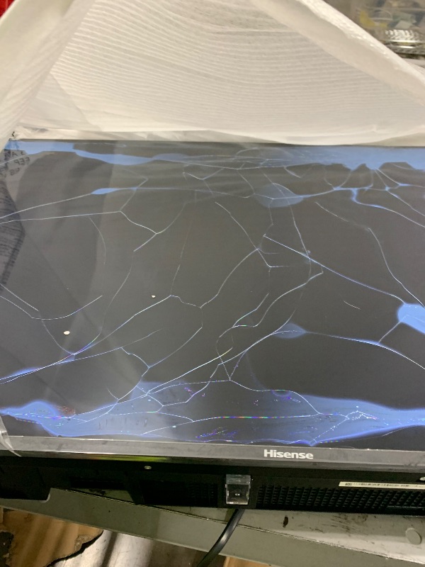 Photo 1 of *DAMAGED*SOLD FOR PARTS** Hisense 40-Inch Class A4 Series FHD 1080p Smart Roku TV with Alexa Compatibility (40A4NR) - Dolby Audio, Slim Bezel Design, Google Assistant