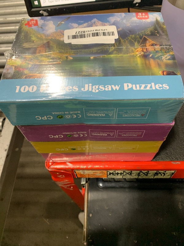 Photo 1 of 100 Piece Puzzles - Four Seasons Scenery Large Piece Puzzles for Senior Adults Kids Puzzle Ages 5-8 Jigsaw Puzzle for Kids Ages 4-6 6-8 8-10 Year Old Educational Toys for Girls Boys 4-Pack