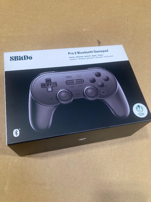 Photo 1 of 8BitDo Pro 2 Bluetooth Controller for Switch/Switch 2, Hall Effect Joysticks, 2 Pro Back Paddle Buttons, Wireless Gaming Controller for Switch, PC, Android, and Steam Deck & Apple (Black Edition)