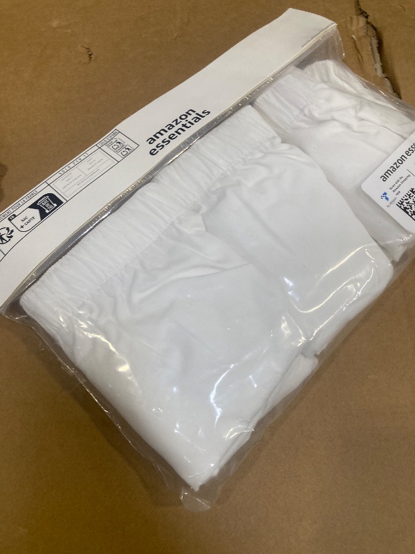 Photo 1 of Amazon Essentials Men's Woven Cotton Boxer Short Underwear (Available in Big &Tall), Pack of 5, White, X-Large