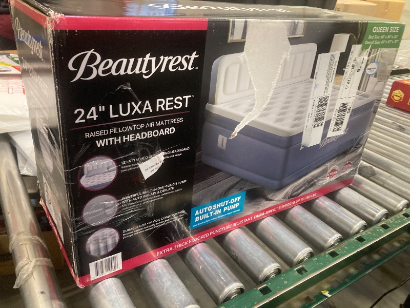 Photo 3 of Beautyrest Headboard Luxarest 24" Queen Size Raised Air Mattress with Built-in Pump