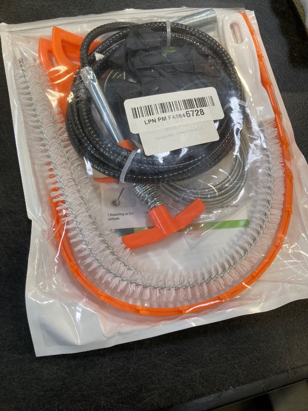 Photo 1 of 61 Inch Drain Snake Hair Drain Clog Remover Tool Set, Flexible Sink Snake Drain Cleaner Tool Set, Plumbing Snake for Toilet Sewer Shower Kitchen Bathroom Tub Clogged Hair Removal Cleaning Tool