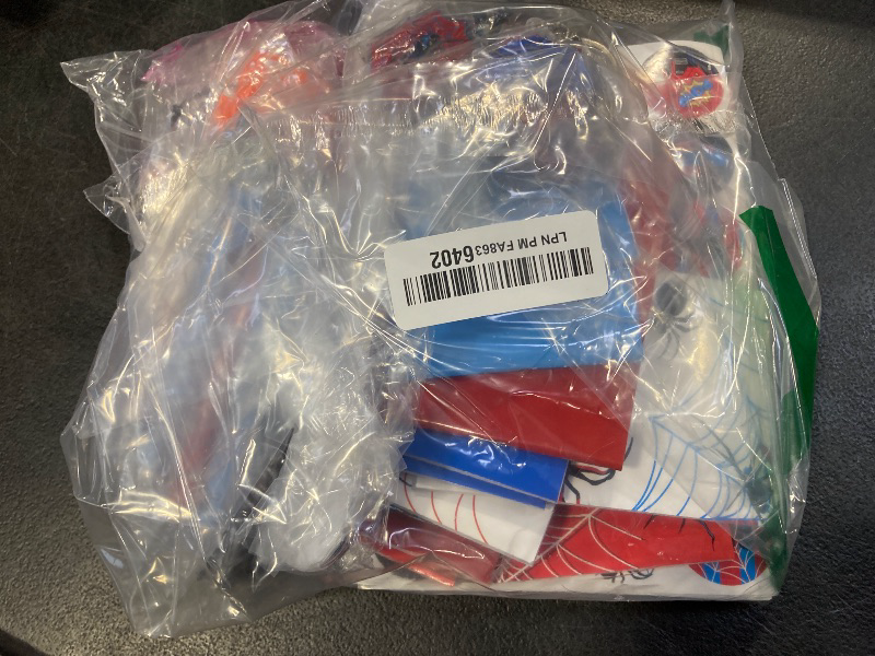 Photo 1 of 84pcs Spider Party Favors with Pens Notepads Paper Gift Bags Spider Web Key Chains Slap Bracelet Sticker Red Black Spider Themed Party Supplies for Boy Girl Birthday Game Activities Party Decorations