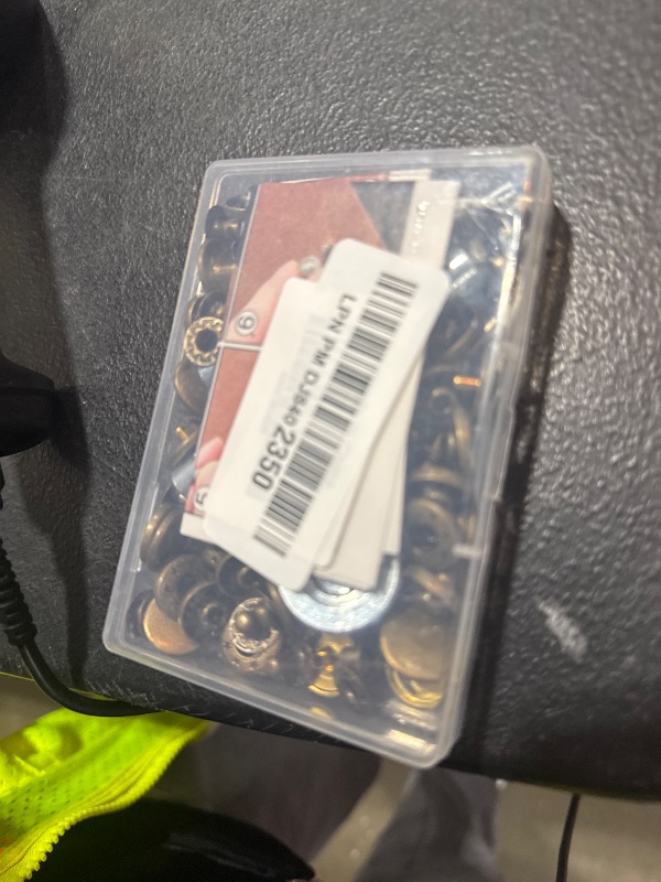 Photo 1 of 100 Set Snap Fasteners Leather Snaps Button Kit Press Studs with 4 Pieces Fixing Tools, 12.5 mm in Diameter