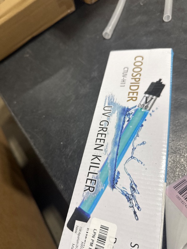 Photo 1 of 11W Aquarium UV Light for 55-150 Gallon Fish Tank Aquarium Algae Clean Light Green Machine Algae Remover (FishTankLight-11W)