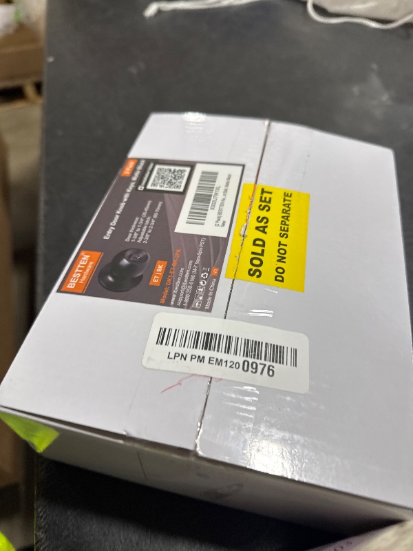 Photo 1 of [2 Pack] BESTTEN Keyed Entry Door Knob, Entrance Door Lock, Keyed Different, Standard Ball, Matte Black