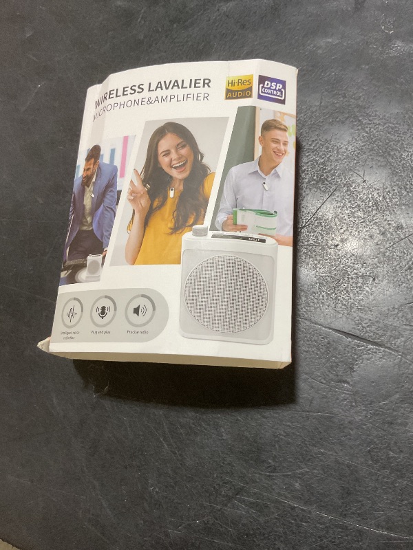 Photo 1 of 15W Wireless Voice Amplifier with 2 Magnetic Lavalier Mics & Noise Reduction - Bluetooth 5.3 PA System for Teachers, Tour Guide, Yoga - 15H Rechargeable Battery, Waist-Mount Design (White)