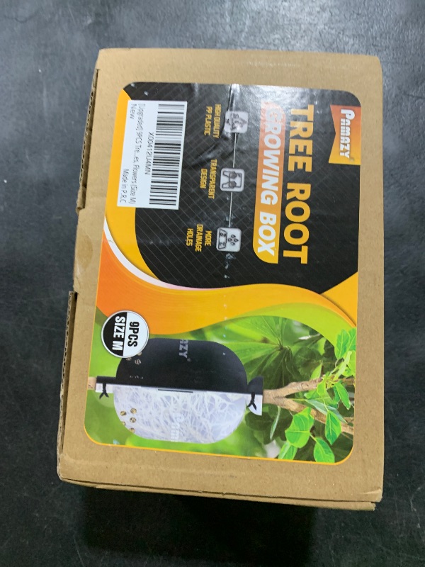 Photo 1 of [Upgraded] 9Pcs Tree Root Growing Box with Drain Holes, Half Transparent Plant Rooting Propagation Ball & Metal Core Twist Ties, for Fast Propagation Plants (Size M)