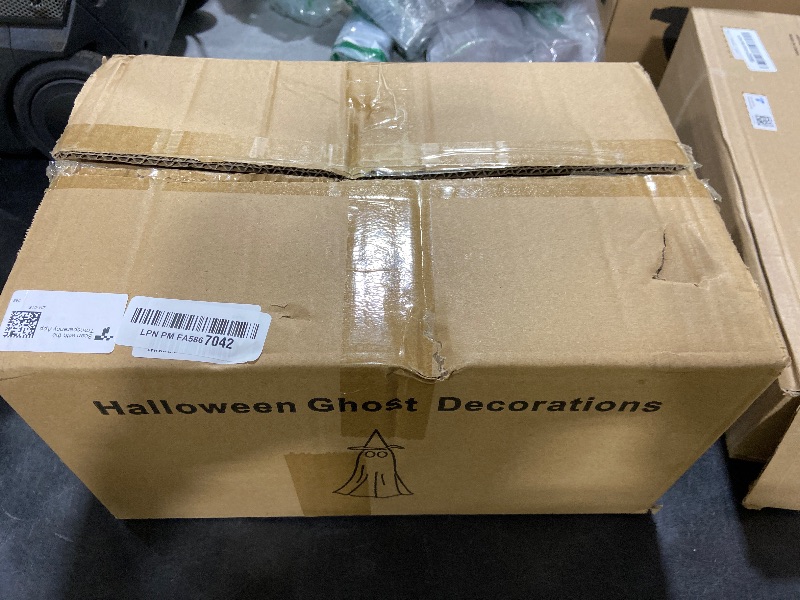 Photo 1 of [Timer] 2Packs Halloween Decorations Outdoor, Cute Halloween Decorations Indoor, Spooky Ghost Halloween Decor with Witch Hat, Scary Ghosts Decor with LED Lights for Front Porche Yard Garden Home