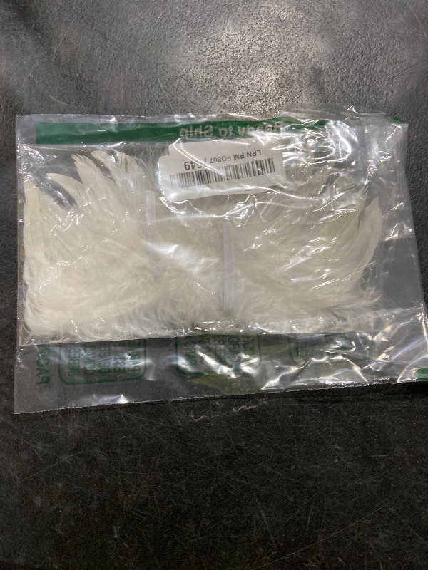 Photo 1 of 1 Pc White Mini Black and White Angel Feather Wings Doll Feather Wings Photography Props with Elastic Straps for DIY Crafts Clothes Sewing Decoration Supplies (White)