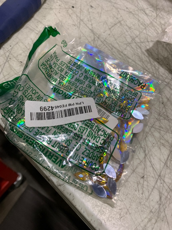 Photo 1 of 100 Pcs 15x7mm AB Colorful Jewels Gems Rhinestones for Crafts, Horse Eye Flatback Acrylic Gemstone for Halloween Party Decorations Clothing Wedding Dress DIY Crafting Accessories(03 Gold Yellow AB)