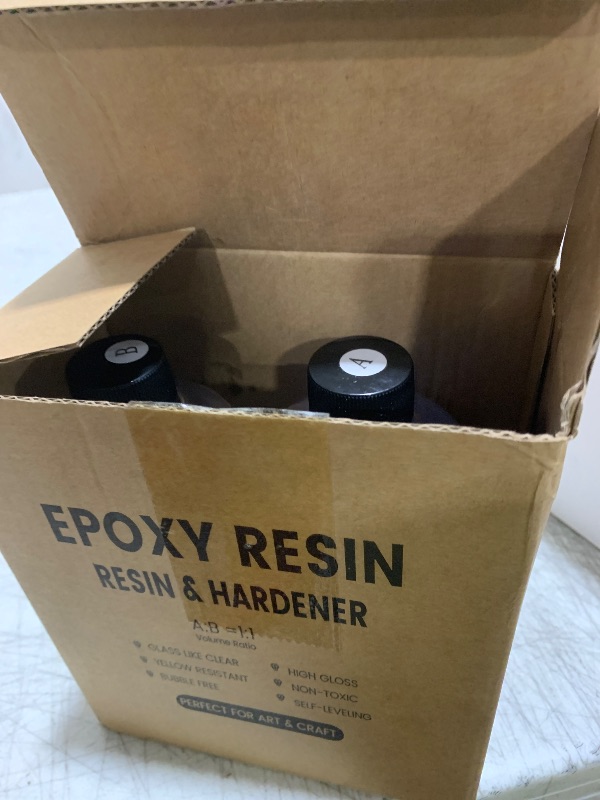 Photo 1 of 32OZ 3×UV Resistant Resin Kit,No Bubble & Crystal Clear Epoxy Resin for Coating, Casting, Table Top,DIY, Bar Top, River Tables, Resin Art, Wood with High Gloss Finish