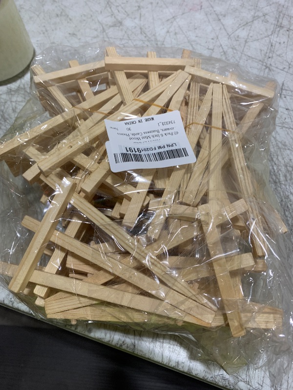 Photo 1 of 40 Pack 6 Inch Mini Wood Display Easel, Easel Display Stand Art Craft Painting Easels Artist Tabletop Holder Photos Mini Displaying Tripod for Displaying Small Canvases, Business Cards, Photos