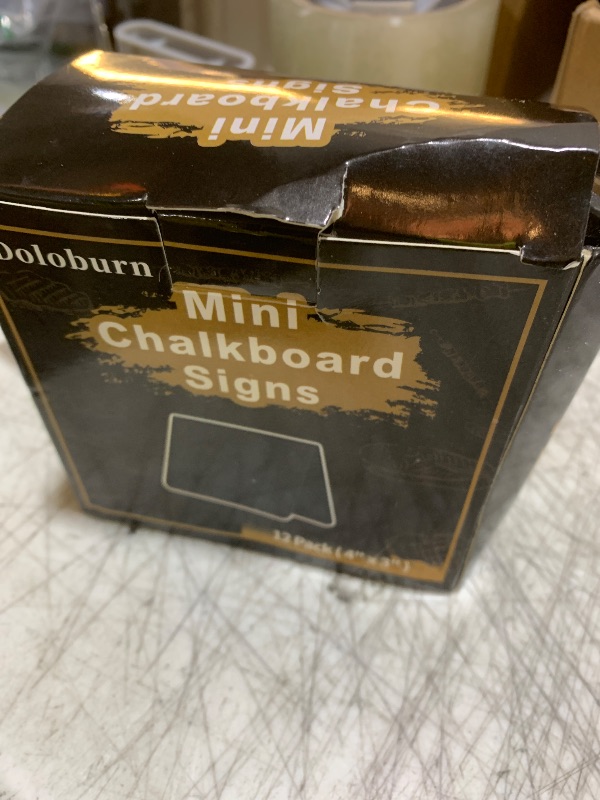 Photo 1 of 12 Pack 4"x3"Mini Chalkboard Signs for Chalk Sign for Food - Party - Buffet - Table Sign Chalkboard - Wedding - Bakery - Small