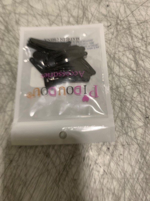 Photo 1 of 40 Pack Black 2 Inch Barrettes Women Metal Snap Hair Clips Accessories