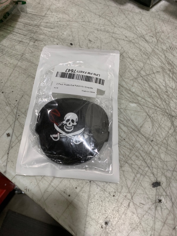 Photo 1 of 2 Pack Pirate Eye Patch, Skull Crossbone Eye Patch, Super Soft Captain Eye Patches Adjustable Medical Eye Patch for Adults and Kids