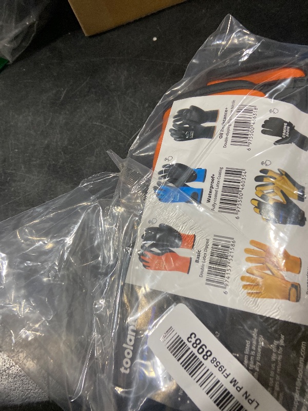 Photo 1 of 100% Waterproof Gloves for Men and Women, Winter Work Gloves for Cold Weather, Touchsreen, Thermal Insulated Freezer Gloves, With Grip, Orange, Medium