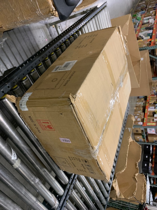 Photo 1 of **DAMAGED** 31 Inch Black Drop In kitchen sink Workstation - VOKIM 31"x19" Drop-In Top Mount sink Single Bowl Quartz Sink with Cutting Board.