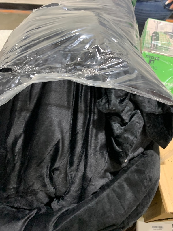 Photo 1 of  Velvet Comforter Set King Size, 5 Piece Soft Luxury Winter Warm Bedding Sets, Modern Bed in A Bag Including 1 Cozy Comforter, 2 Pillow Shams, 2 Euro Shams for Home Decor, Black