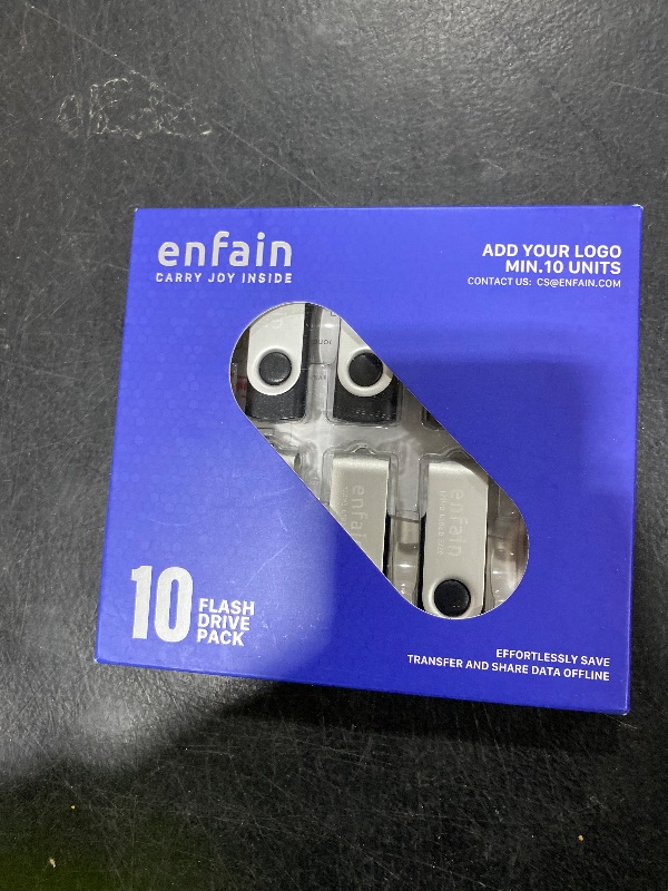 Photo 1 of [Not 128GB ] Enfain 10 Pack Small Capacity 128 MB USB Flash Drive Bulk 128MB Thumb Drives in Black, with LED Indicator, 12 x Removable White Labels for Marking Contents Loaded