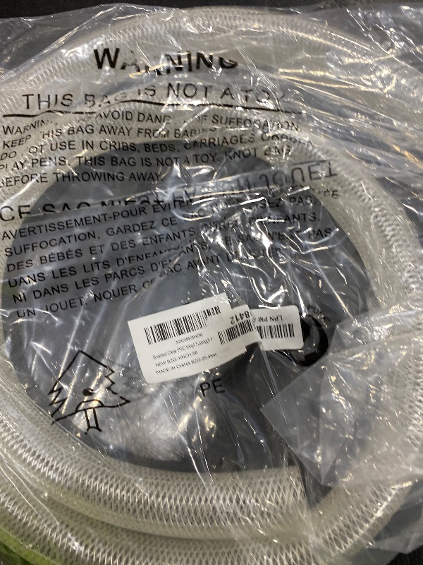 Photo 1 of 1’’ ID × 1-19/64" OD - 5 ft Clear Braided Hose Plastic Vinyl Tubing,High Pressure Flexible Reinforced PVC Tube for Transfer Water Air Oil, BPA Free & Non-Toxic