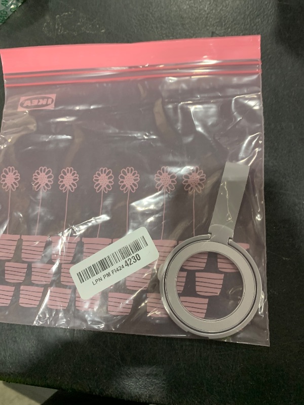 Photo 1 of SooPii Magnetic Phone Grip Kickstand Compatible with MagSafe,Removable Cell Phone Ring Holder for lPhone 16,15,14 13, 12,Plus,Pro,Max,Silver