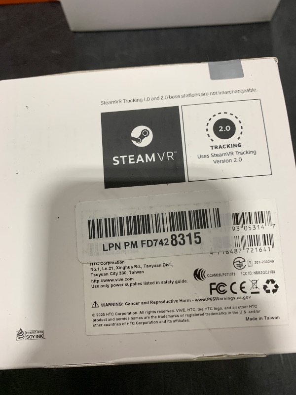 Photo 1 of HTC VIVE SteamVR Base Station 2.0 (Single) – Precision Room-Scale Tracking for PC VR
